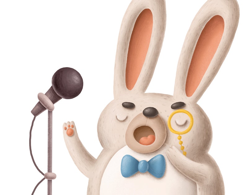 Singing animals clipart collection PNG forest animals | Etsy