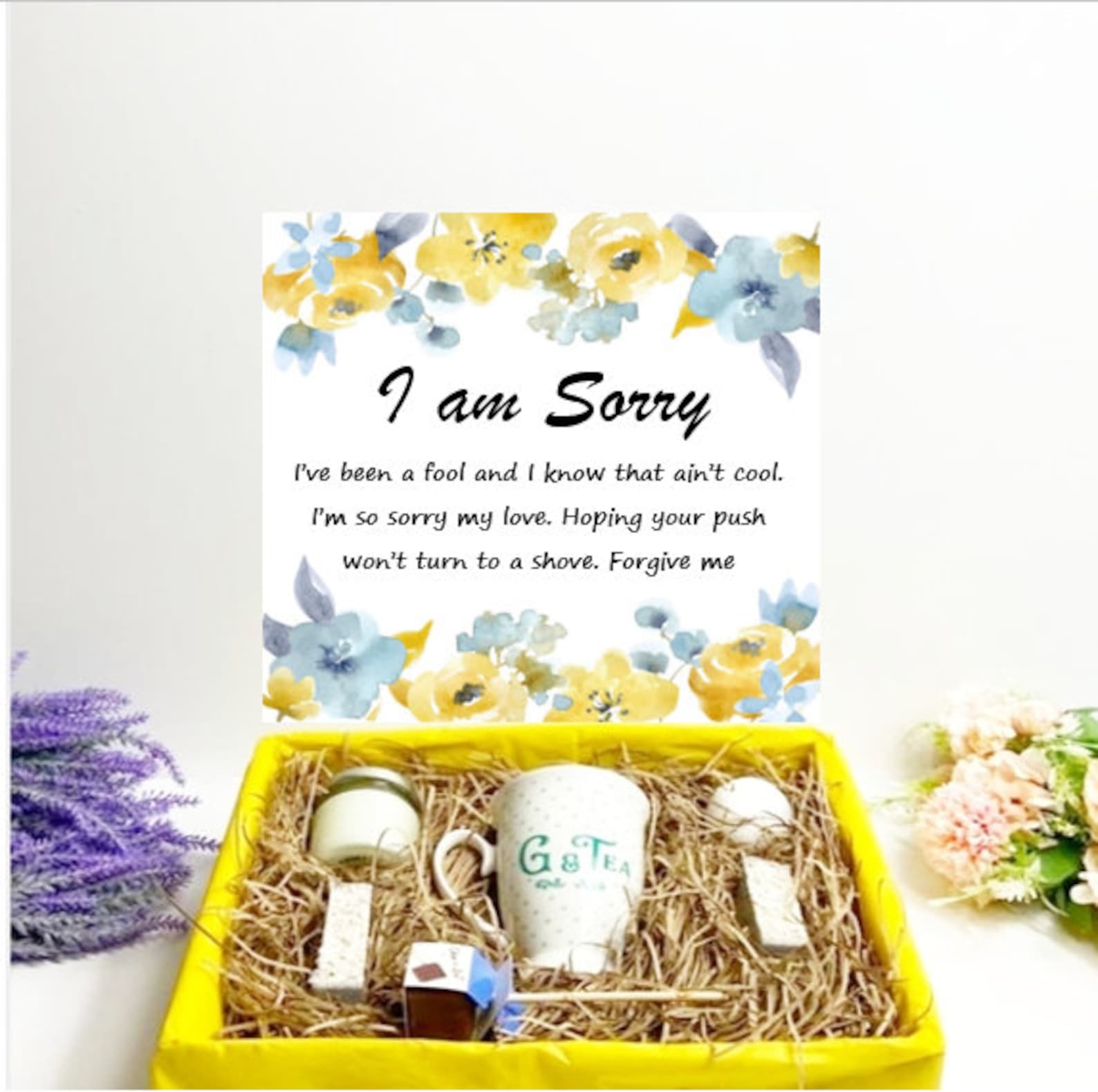 Personalised Apology Gift Set For Her I'm Sorry Gifts Etsy