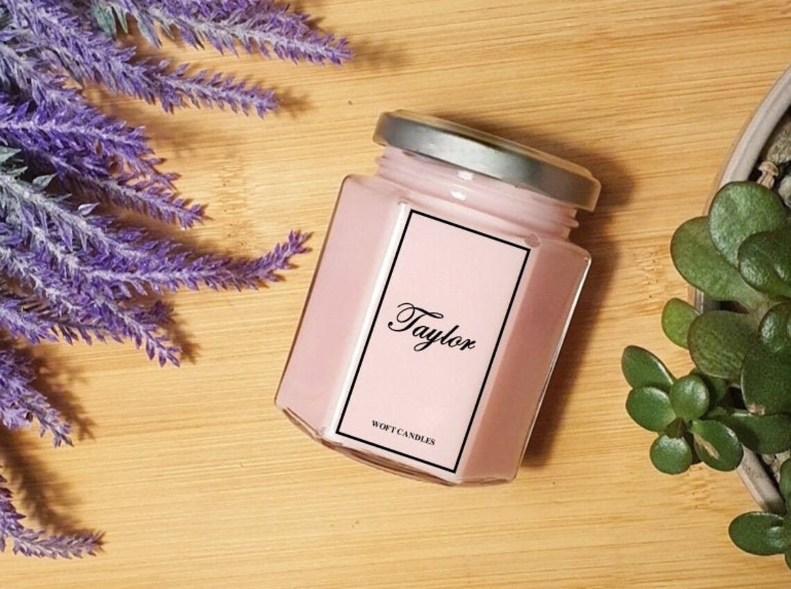 Personalised Name Scented Candle Made In UK Candle Gift for Etsy