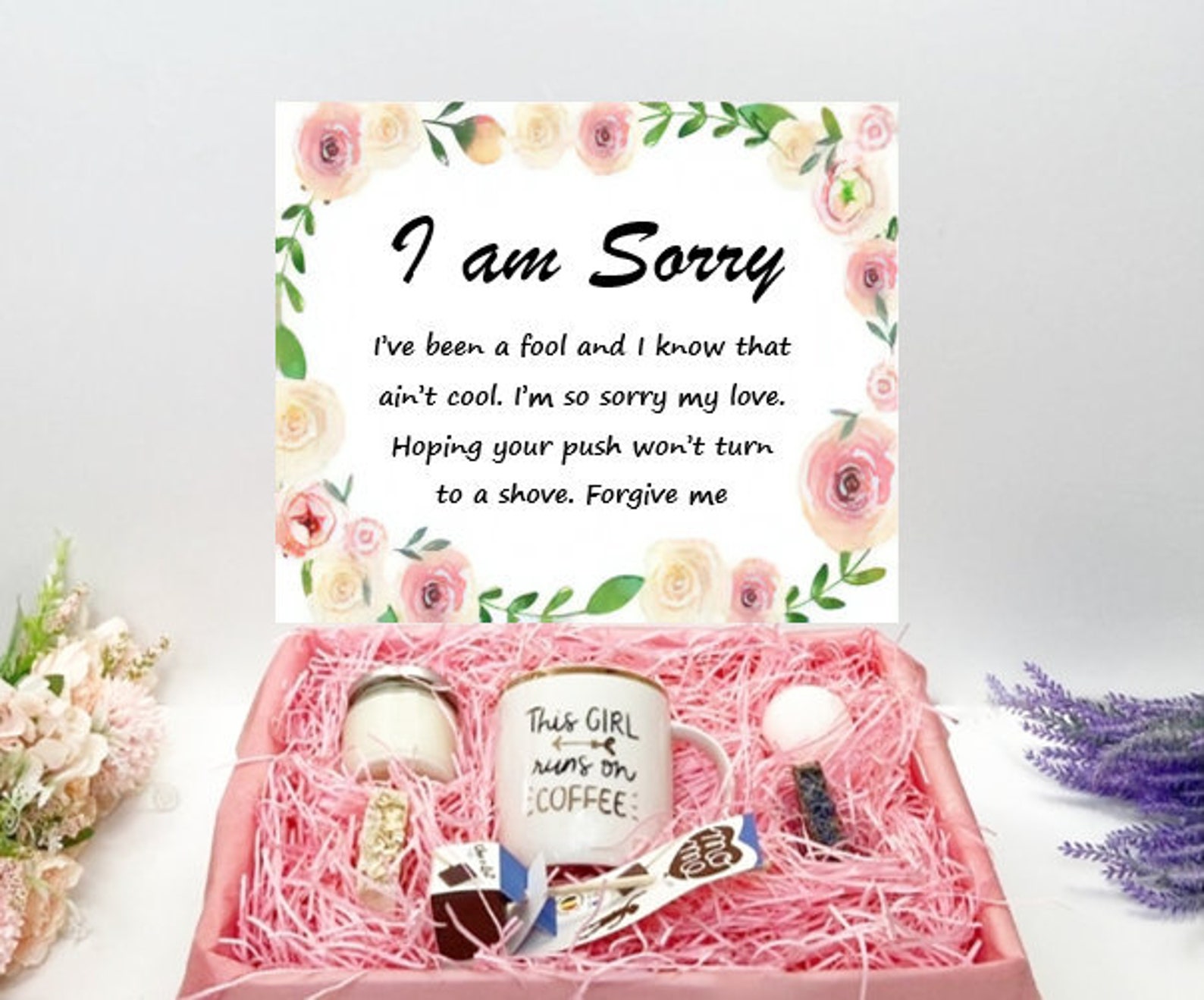 Personalised Apology Gift Set For Her I'm Sorry Gifts Etsy