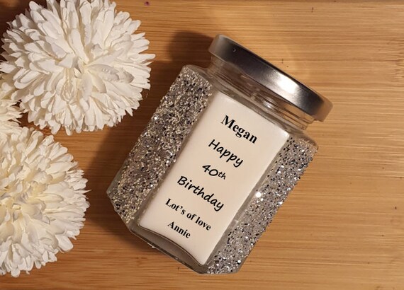 40th Birthday Candle 40th Birthday Gift For Women 40th Etsy