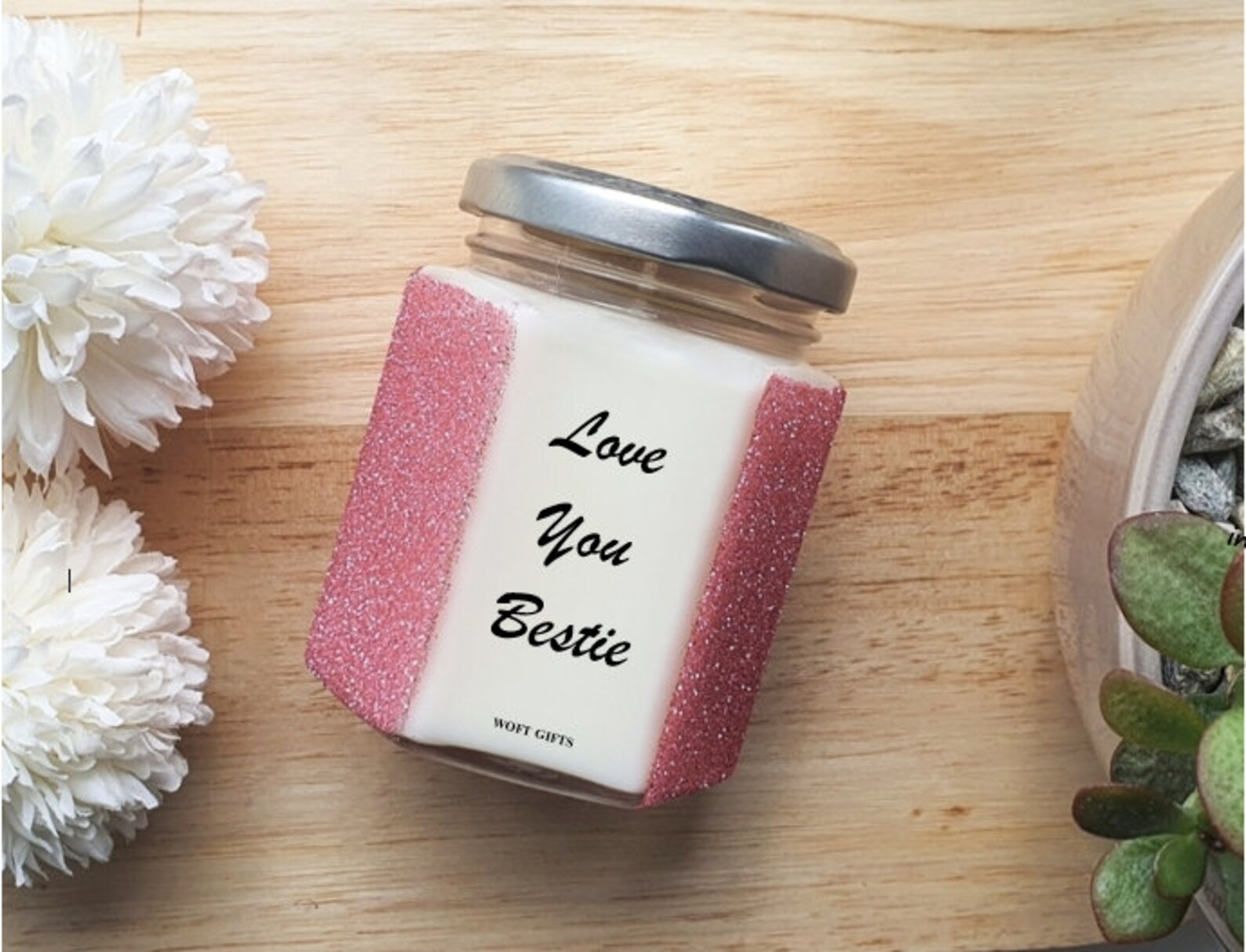 Glitter Candle Best Friend Candle Bestie Candle Best Friend Etsy