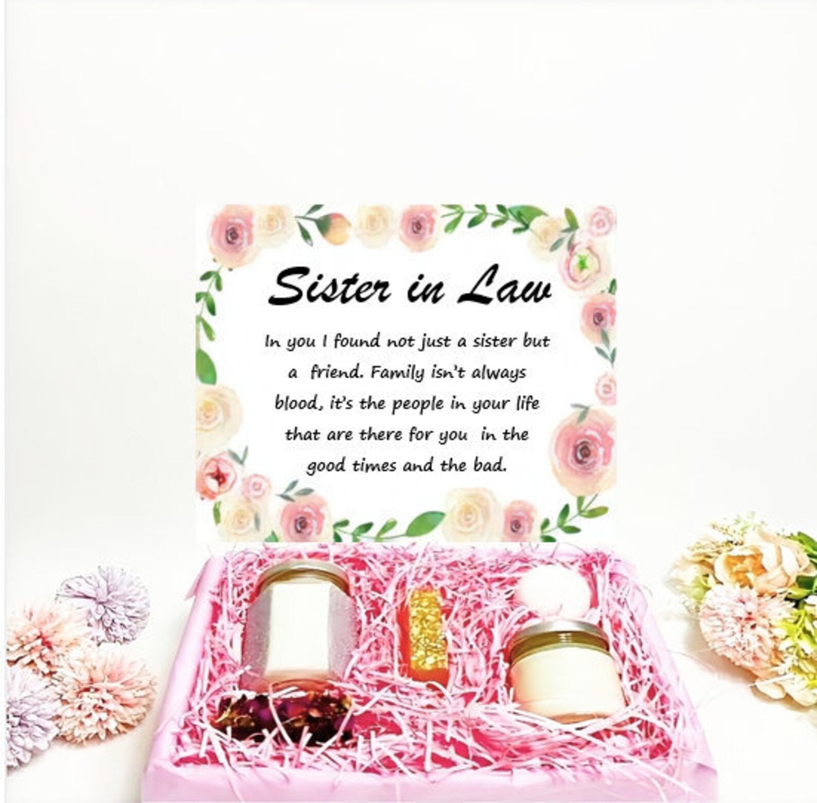 SisterInLaw Birthday Personalised Gift Box Pink Candle & Etsy