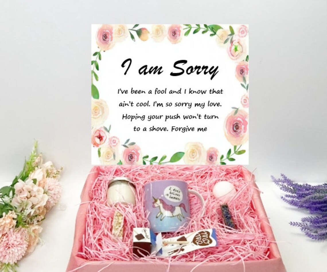 Personalised Apology Gift Set For Her I'm Sorry Gifts Etsy