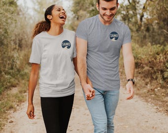 Camiseta de surf SAMO Santa Monica: camiseta unisex Bella+Canvas de estilo vintage