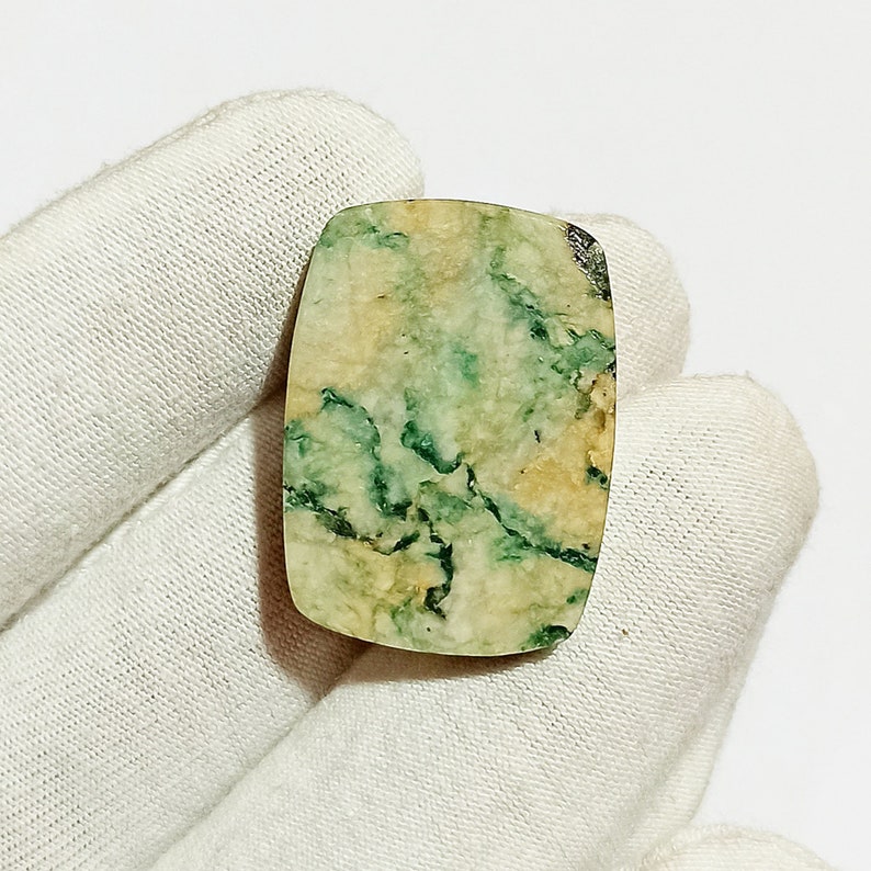 Semi Precious Mariposite 29 Ct Cushion Shape Cabochon Fabulous Quality Natural Mariposite Size 25x18x6 Gemstone Use For Silversmith Ring