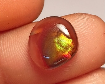 11x9x4mm 3.5Ct Mexican Fire Agate Cabochon Top Quality Fire Agate Cabochon Gemstone Fancy Shape Cabochon