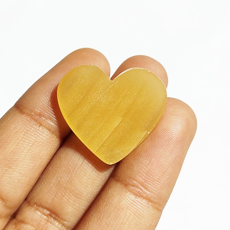 For Sterling Silver Pendant Yellow Aragonite Size 21x23x5 Cabochon Beautiful Heart Shape Yellow Aragonite 18 Ct Semi Precious Gemstone