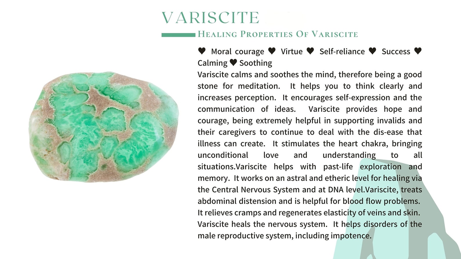 Quality Variscite Turquoise Healing Gemstone / Etsy