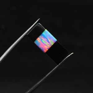 Unique Bello Opal Cabochon Synthetic Inlay Gemstone with Ceramic Geometric Design Bello Opal | Ideal for Statement Jewelry Projects