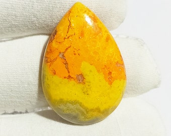 Awesome Quality Bumble Bee Jasper Gemstone / Pear Shape / Bumble Bee Jasper Cabochon / 30x21x5 mm / 24 Ct / For Making Jewelry