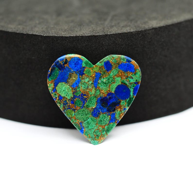 Azurite Copper Cabochon, Green Blue With Copper Matrix Gemstone for ...