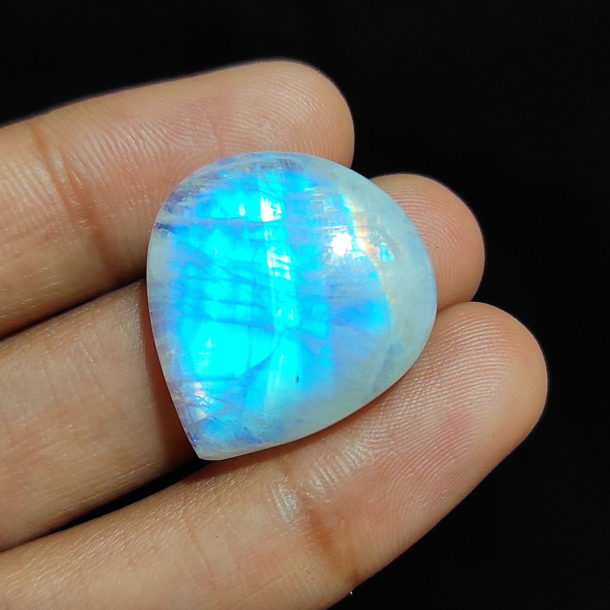 Natural White Rainbow Healing Gemstone Cabochon Top Grade Etsy
