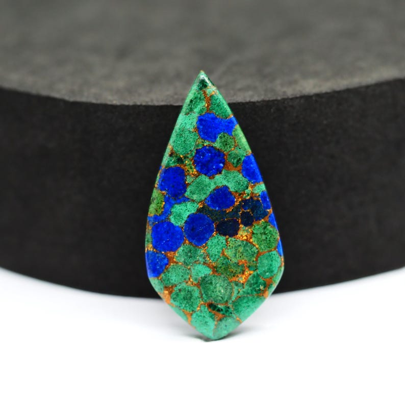 Azurite Copper Cabochon, Green Blue With Copper Matrix Gemstone for ...