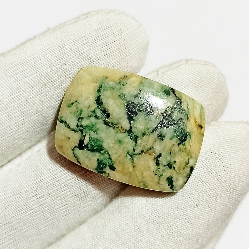 Semi Precious Mariposite 29 Ct Cushion Shape Cabochon Fabulous Quality Natural Mariposite Size 25x18x6 Gemstone Use For Silversmith Ring