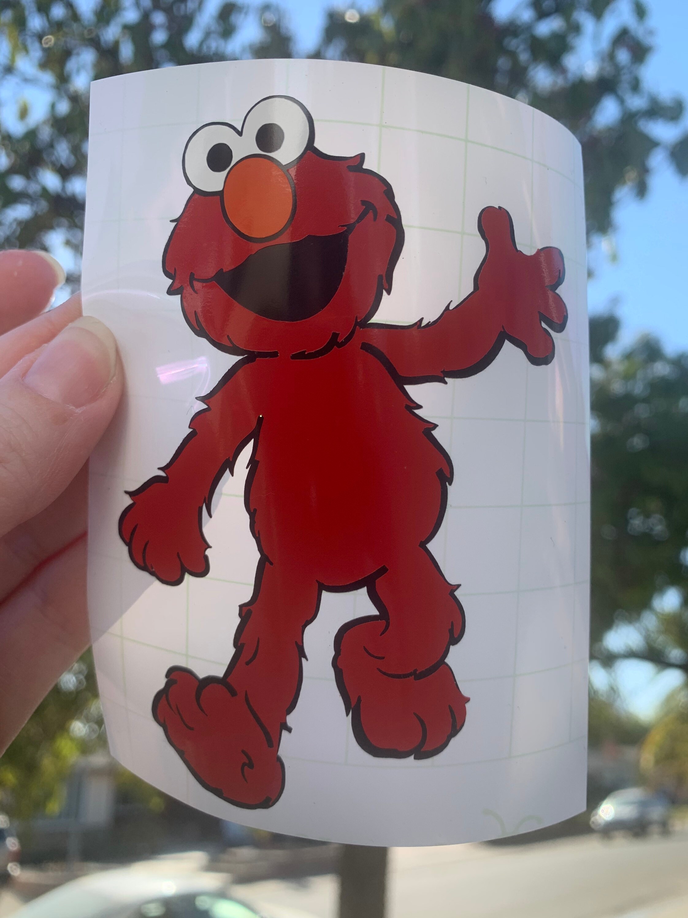 Elmo Sesame Street inspired layered vinyl decal | Etsy