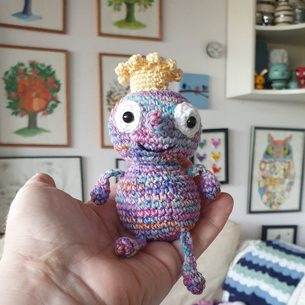 Crochet king pattern Tyggegummi kongen Bobbel hækleopskrift