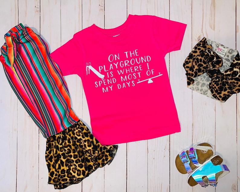 On the playground is where I spend most of my days tee shirt for girls and boys super cute tshirt FRESH Prince of bellair funny back2school