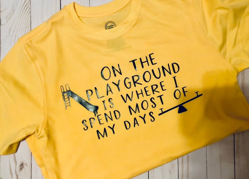 On the playground is where I spend most of my days tee shirt for girls and boys super cute tshirt FRESH Prince of bellair funny back2school