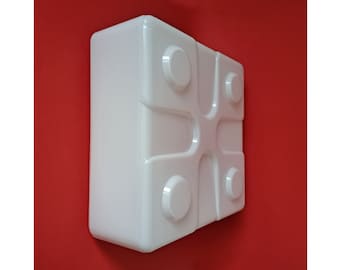 Apliques de pared vintage de cristal opalino - Checoslovaquia, década de 1970
