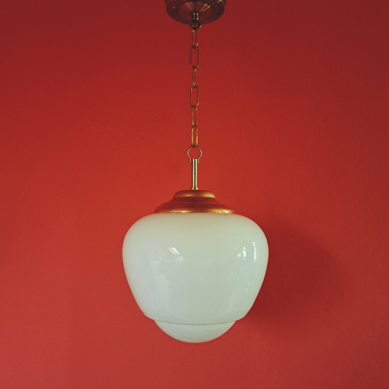 Milk Glass Kitchen Pendant Lights Opaline Pendant Light Etsy