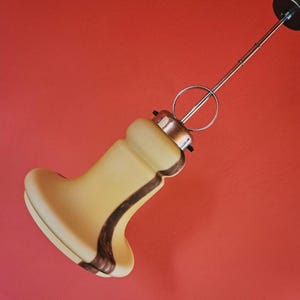 Art Deco Opaline Glass Pendant Light: Mid-Century Modern Chandelier