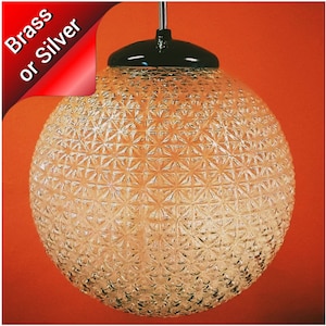Large Round Glass Pendant Lights | Glass Globe Pendants | Kitchen Island Lights | Kitchen Ceiling Light | Mid Century Crystal Glass Light