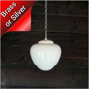 Opaline Pendant Light | Mid Century Modern | Milk Glass Pendant | Kitchen Pendants | Ceiling Light | Milk Glass Light | Kitchen Light
