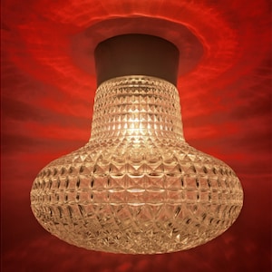 Bohemian Crystal Glass Ceiling Sconce: Mid Century Lighting