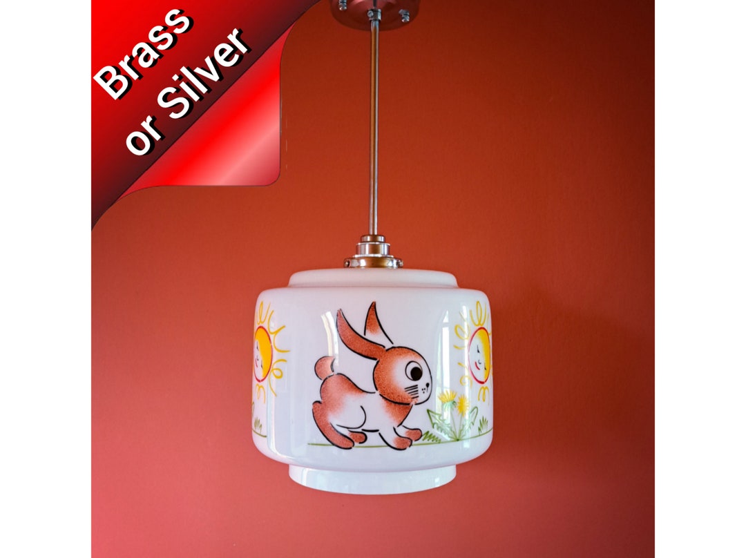 Nursery 1970s Pendant Light Children Light Vintage Kids Etsy