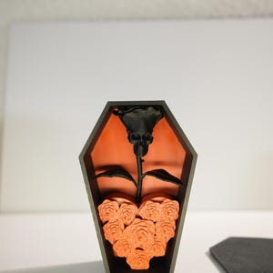 3D Printed Skull Rose Casket | Unique Gothic 3D Print