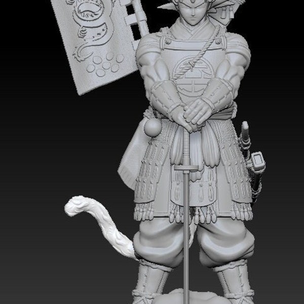 Cartoon Inspired Samurai Goku-Digital STL File/Anime Inspired 3D Model for 3D Printing
