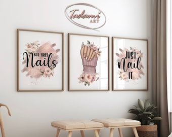 Nails Quotes, Nails Wall Art, Nails Salon Decor, Beauty Salon Decor, Nails Tech Poster, Nails Artist Gift, Beauty Wall Art, Manicure Poster