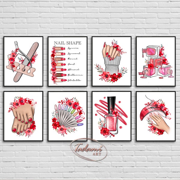 Nail Salon Art Etsy