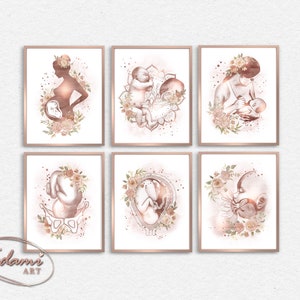 Pregnancy Wall Art, Breastfeeding Art, Doula Gift, Maternity Poster, Women Anatomy Art, Lactation Print, Mammary Wall Art, Obstetrics Print