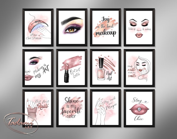 Modern Fashion Lashes Poster Makeup Canvas Prints Painting Salon
