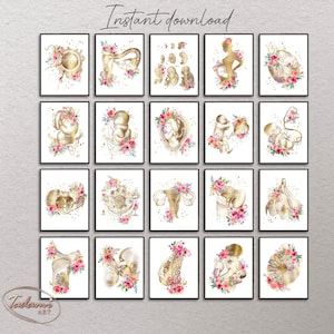 20 Gynecology Art, OBGYN Print, Female Anatomy Art, Breastfeeding Poster, Gynecologist Gift, Fetus Poster, Fertility Art, Midwife Gift