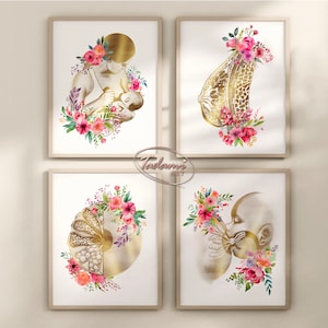 Breastfeed Wall At, Lactation Poster, Mammary Gland Print, Breastfeeding Print, Nursing Mother Art, Lactation Consultant, Breast Anatomy