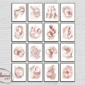 OBGYN Wall Art, Gynecology Poster, Women Health Print, Fertility Art, Pregnancy Print, Gynecologist Gift, Midwife Gift, Obstetrics Art