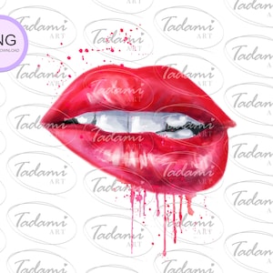Watercolor Lips Clipart Woman Lips PNG Transparent Background Fashion Illustration Sublimation Design Beauty Clipart Makeup Artist Logo