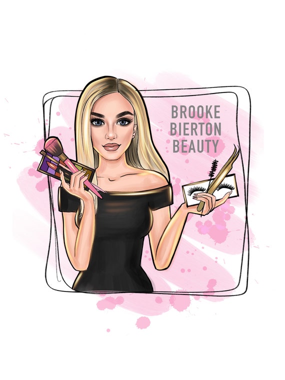 Cartoon Portrait Custom Logo Hair Stylist Nails Artist Avatar Etsy