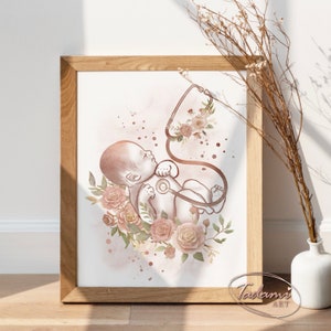 Neonatology Wall Art, Newborn Poster, Baby Doctor Art, Gynecology Art, Pediatrics Wall Art, Midwife Art, Pediatric Art, Pediatrician Gift