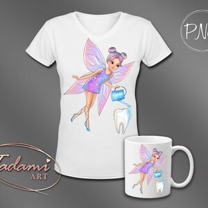 Fairy With Watering Can Clipart, Tooth Fairy Clipart, Dentistry Clipart, Dental Care Clipart, Baby Tooth Clipart, First Lost Tooth, Dentist