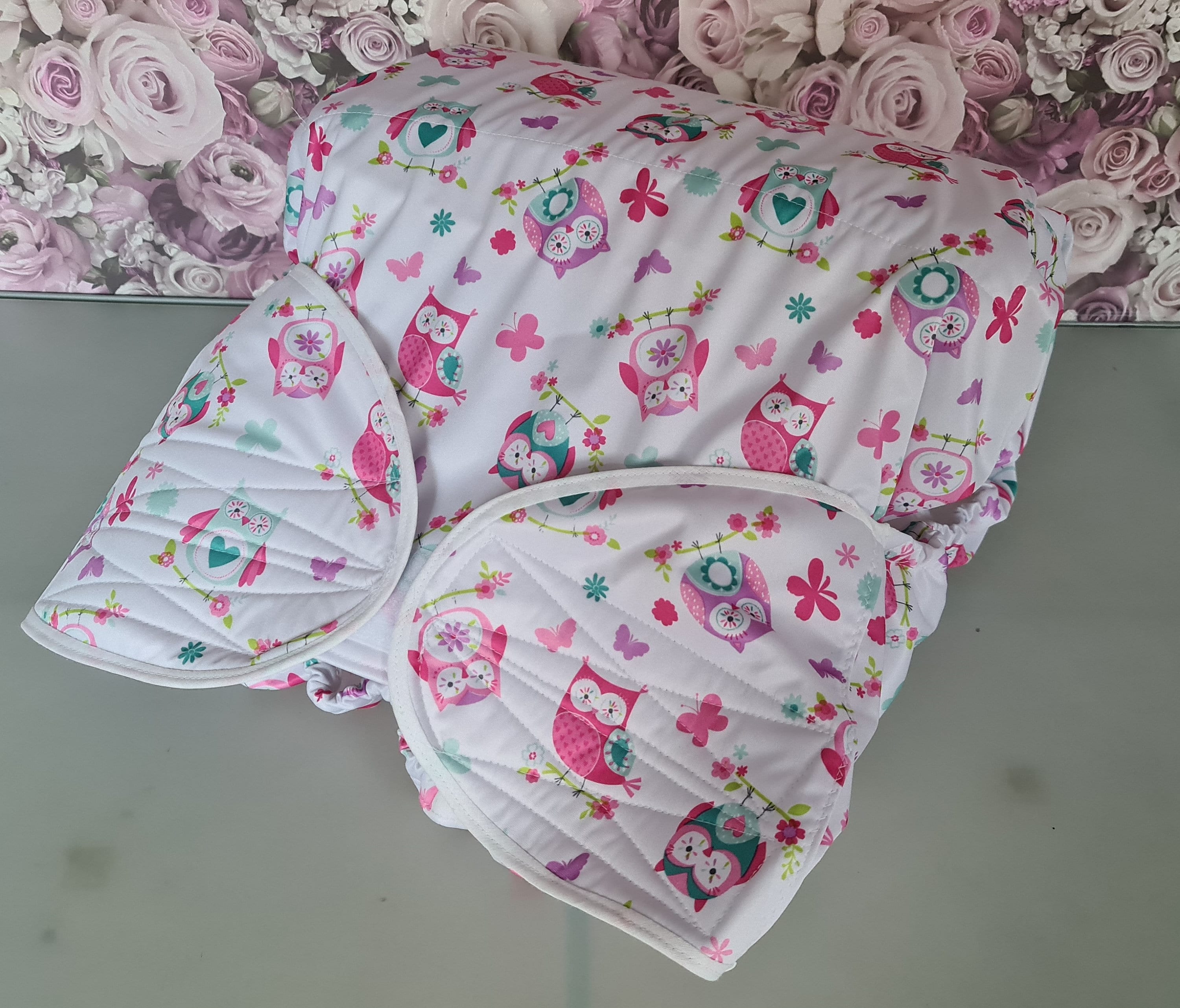 Rearz Princess 5 Piece Medium Diaper Combo 2 Diapers 1 Face Mask 1 Pacifier  and 1 Pair of M-L Pink Plastic Diaper Cover. -  Finland