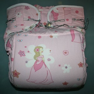 Lockable Spreader Pants Spreading Diaper Omutsu Adult Baby PVC inside and outside cotton