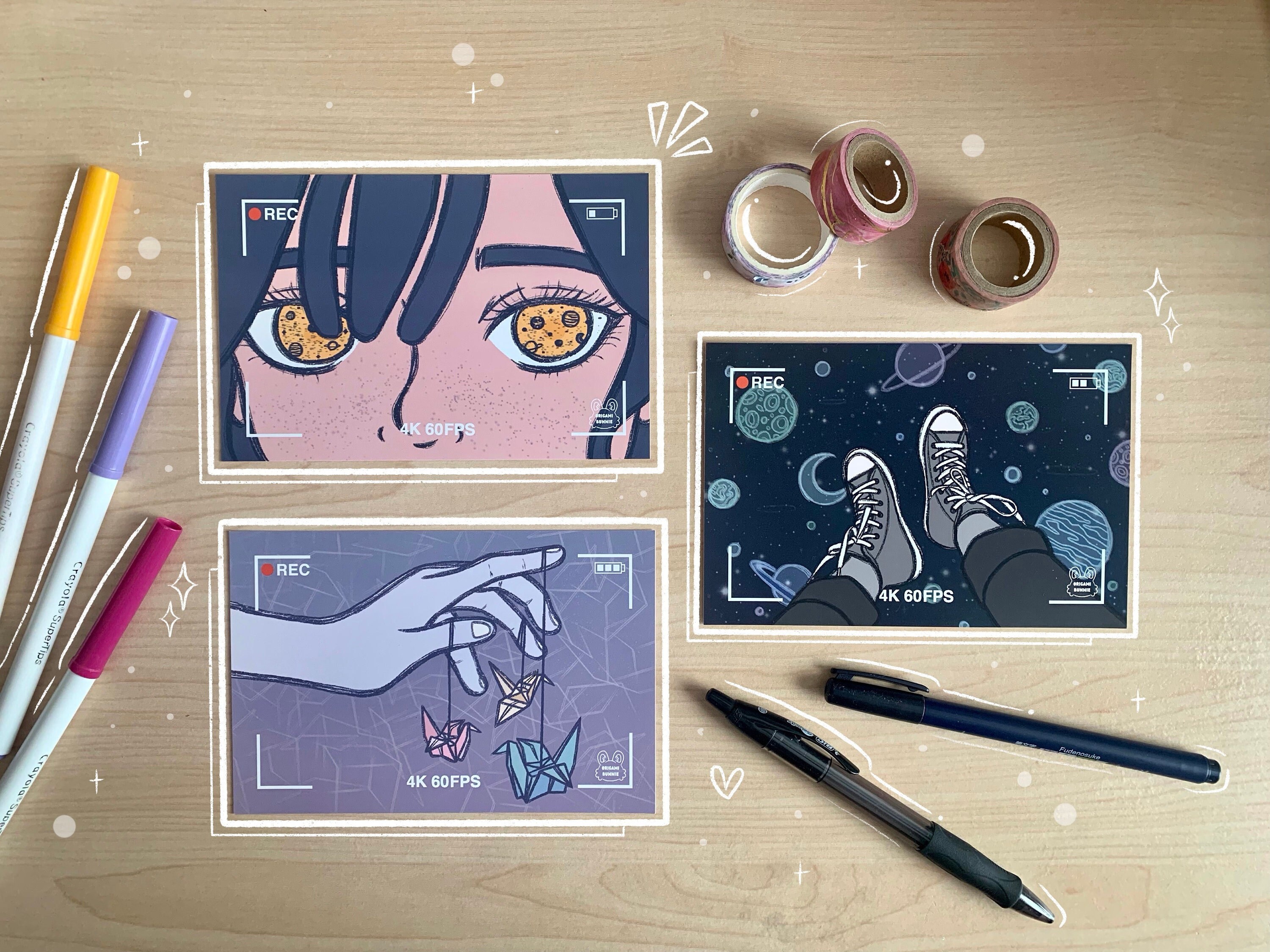 Aesthetic Galaxy Art Prints 4x6 In. // Recordings Across the Galaxy Set ...
