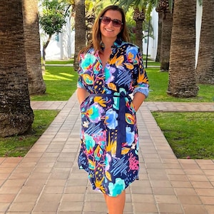 chinese dress ladies Organic Cotton Shirt Dress