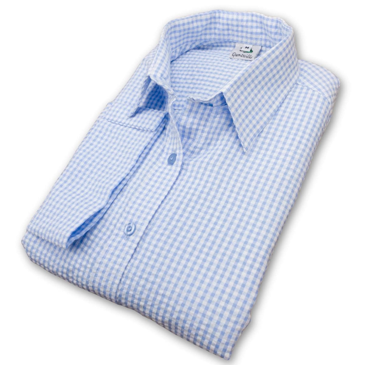 Blue Gingham Blouse - Etsy Blue Gingham Blouse - Etsy