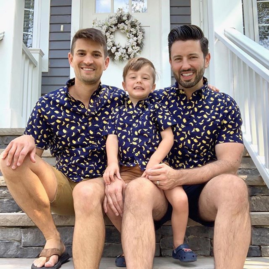 Banana Print Father & Son Matching Shirts - Navy Cotton Poplin - Etsy