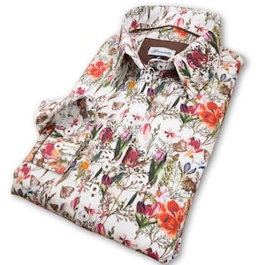Grenouille Camicia a maniche lunghe da donna con stampa di fiori di campo / Blusa / Camicie Grenouille / Festa della mamma / Compleanno
